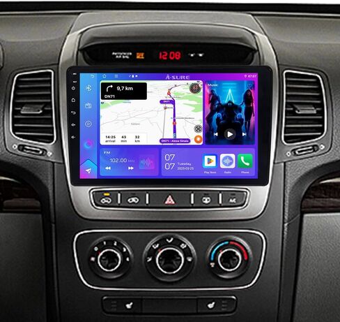 ASURE ترقية راديو ستيريو للسيارة Ford F150 2009-2012 Manual AC، 9 بوصة 4Core 2+32GB نظام Android GPS وحدة الملاحة، مستقبل Carplay Android التلقائي، 1280x720 مشغل فيديو بشاشة تعمل باللمس in Kuwait