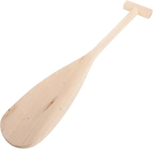 Kids Wooden Canoe Paddle, Lightweight 19.5 Inch Small Paddle for Water Sports and Stage Performance, Comfortable T-Handle for Home Decor and Outdoor Fun, 1 Piece in Kuwait