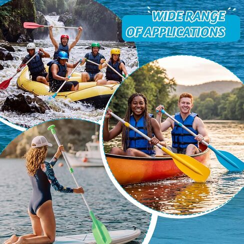 4 Pack Boat Canoe Paddles Telescoping Collapsible Oar Aluminum 21'' - 42'' Kayak Paddles Adjustable Length for Kayaking, Canoe, Rafting, Inflatable Dinghy Water Sport Boat Accessories in Kuwait