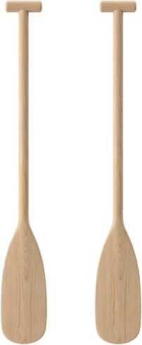 Wood Canoe Paddle 2 Pack, 4FT Double Sided Kayak Paddles for Adults Unfinished Wooden in Kuwait