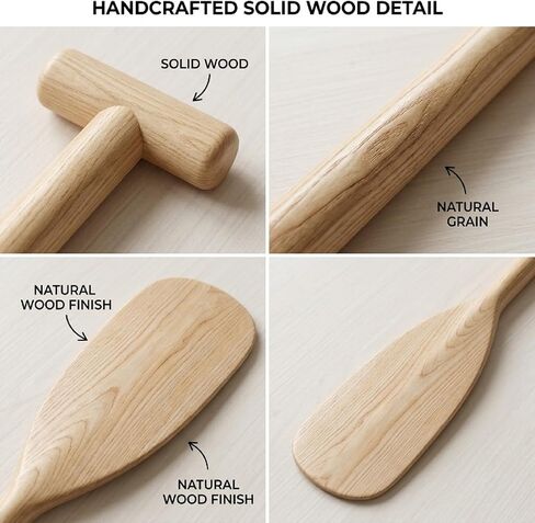 Wood Canoe Paddle 2 Pack, 4FT Double Sided Kayak Paddles for Adults Unfinished Wooden in Kuwait