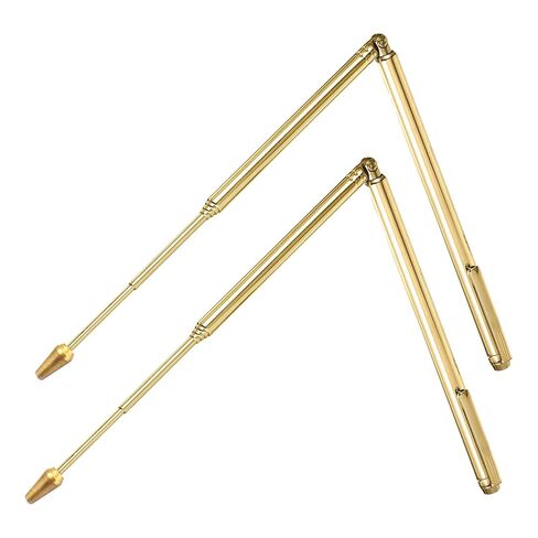 Amaxiu 2Pcs Dowsing Rods, Retractable Stainless Steel Divining Rods for Ghost Hunting Water Gold Paranormal Investigation Energy Detection in Kuwait