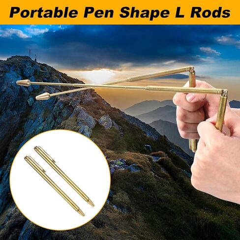 Amaxiu 2Pcs Dowsing Rods, Retractable Stainless Steel Divining Rods for Ghost Hunting Water Gold Paranormal Investigation Energy Detection in Kuwait
