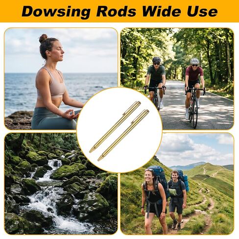Amaxiu 2Pcs Dowsing Rods, Retractable Stainless Steel Divining Rods for Ghost Hunting Water Gold Paranormal Investigation Energy Detection in Kuwait
