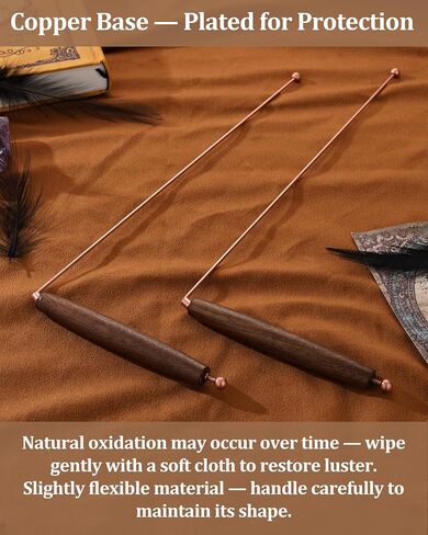 Biomag 99.9% Copper Dowsing Rods, 2Pcs Divining Rods with Gift Bag for Ghost Hunting, Water Divining, Finding Gold, Yes or No Questions in Kuwait