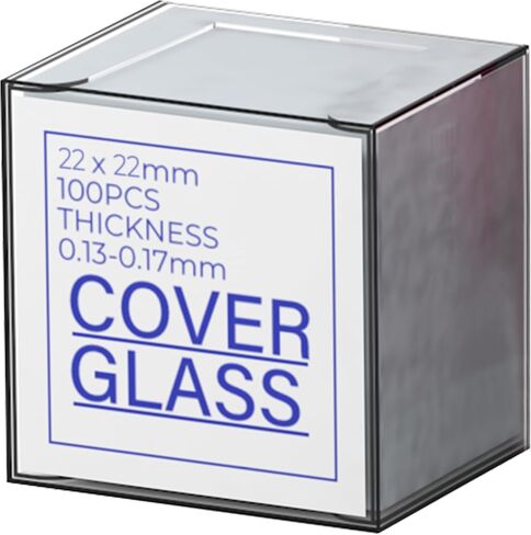 Square Coverslips 22mm x 22mm Cover Glass 100 Pcs Vabiooth Microscope Cover for Monocular Binocular Trinocular Microscopes in Kuwait