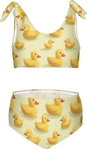 Girls Swimsuit Two Piece Swimwear Duck Rubber Bikini Set Beach Sport Bathing Suit for Girls 3-12T in Kuwait