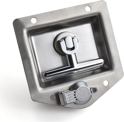 Door Tool Box Latch and Lock Gasket T-Handle Keys 304 Stainless Steel T-Handle Lock Highly Polished 1Pcs in Kuwait