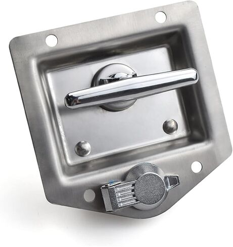 Door Tool Box Latch and Lock Gasket T-Handle Keys 304 Stainless Steel T-Handle Lock Highly Polished 1Pcs in Kuwait