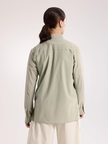 قميص Arc'teryx Olia LS نسائي | طبقة خفيفة الوزن بعامل حماية من الأشعة فوق البنفسجية 50+ للمشي لمسافات طويلة في الشمس الكاملة in Kuwait