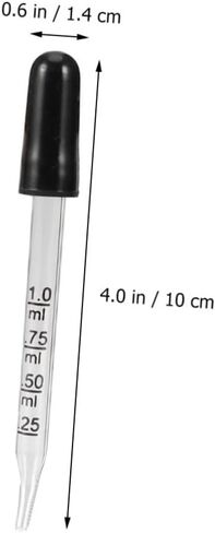 Cabilock 12pcs Glass Pipette Curved Head Dropper Lab Scale Line Graduated Easy Cleaning for School Lab in Kuwait
