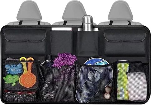 Trunk Organizer with 8 Storage Pockets, 1 Pack Rear Seat Organizer Keep SUV, MPV, Truck Organized & Tidy, Travel Accessories, Space Saver in Kuwait