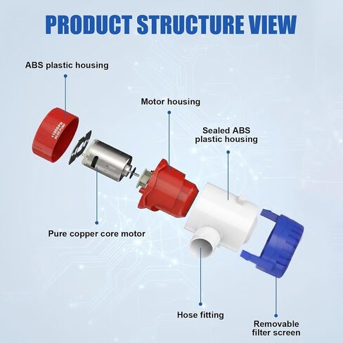 12v 1100gph Boat Bilge Pump, Bilge Pumps for Boats, Submersible Boat Bilge Water Pump, 1-1/8" Outlet, Non-Automatic Marine for Ponds, Pools, Spas Silent, Boat Caravan RV Submersible in Kuwait