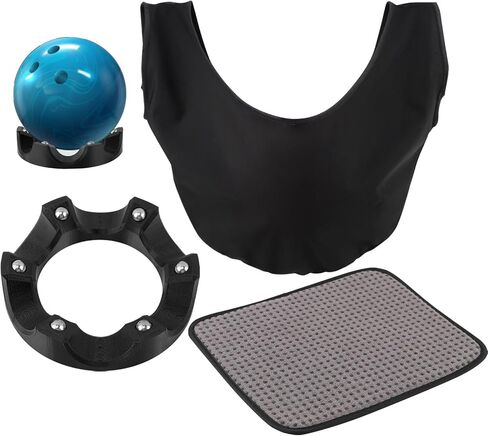 3-in-1 Bowling Basics Accessories Kit, Microfiber Bowling Ball Towel Kit,with Bearing Spinner Holder, Bowlings Ball Cleaner Wipes, Microfiber Bowlings Towel with Easy-Grip Dots in Kuwait