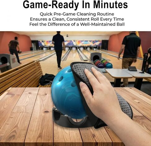 3-in-1 Bowling Basics Accessories Kit, Microfiber Bowling Ball Towel Kit,with Bearing Spinner Holder, Bowlings Ball Cleaner Wipes, Microfiber Bowlings Towel with Easy-Grip Dots in Kuwait