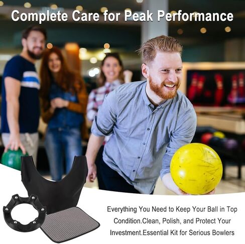 3-in-1 Bowling Basics Accessories Kit, Microfiber Bowling Ball Towel Kit,with Bearing Spinner Holder, Bowlings Ball Cleaner Wipes, Microfiber Bowlings Towel with Easy-Grip Dots in Kuwait