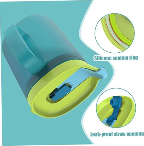 Adult Sippy Cups for Elderly, 11 oz Plastic Spill Proof Cups with 2 Handles Straw and Lid for Adults Hospital Disabled Dysphagia Patients 2 Pack in Kuwait