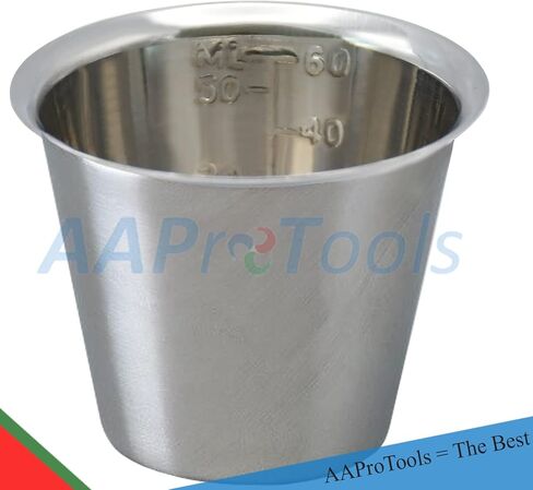 Graduated Stainless Steel Medicine Cup, 2 Oz. Prevents Bacteria Growth. Measuring Medication Cup with Graduated Design. Unbreakable Construction, Easy to Read Cups. in Kuwait