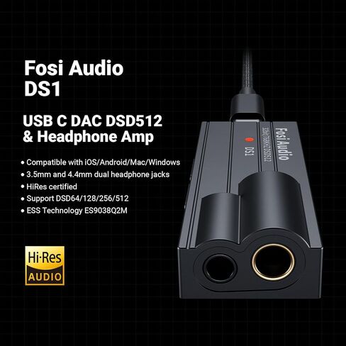 سماعات Fosi Audio IM4 IEM مفتوحة من الخلف ومكبر صوت سماعة الرأس DS1 USB C DAC in Kuwait