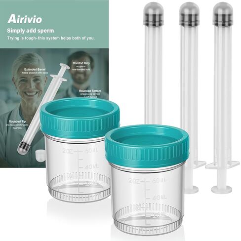 At Home Insemination Kit for Women, Sterile & Medical Grade with 3 Applicators & 2 Collection Cups for Maximum Sperm Retention, Leak-Proof Fertility & Conception Support in Kuwait