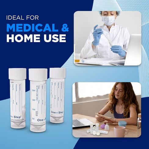 One Step Sterile 30mL Urine Sample Cups (5 Pack) - Perfect for At-Home Testing and Collection - Leak-Resistant Lids Guranteed for Safe Transportation - Wide Mouth to Make Testing Easy + Collection in Kuwait