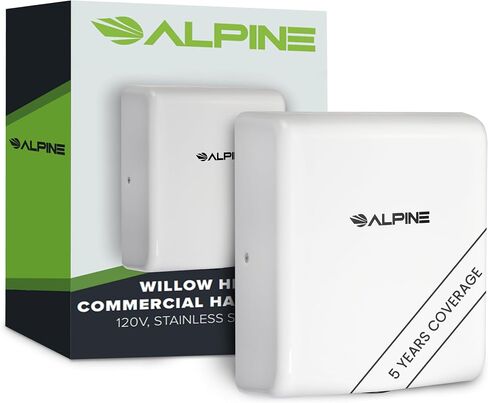Alpine Commercial Hand Dryer with HEPA Filter, 8 Seconds Extreme Speed Electric Hand Dryer for Home Bathroom/Restaurant with Heat & Speed Control - ADA Compliant (120V Stainless Steel) in Saudi Arabia