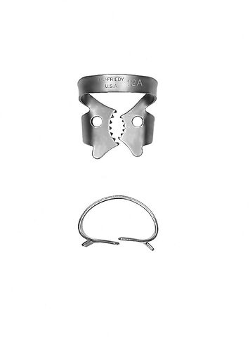 Hu-Friedy RDCM12A #12A Rubber Dam Clamp, Satin Steel in Saudi Arabia