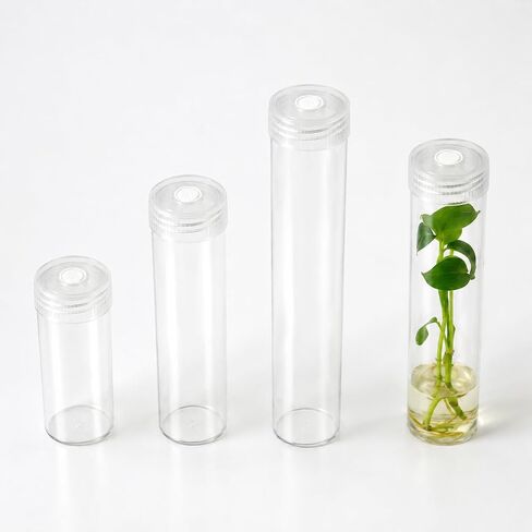 100ml Plant Tissue Culture Tube, 100% Virgin Polycarbonate Clear Laboratory Tube for Plant Tissue Culture and Plant Propagation, Reusable, Autoclave Ready up to 130°C, 200 × 30mm, 30 Pack in Kuwait