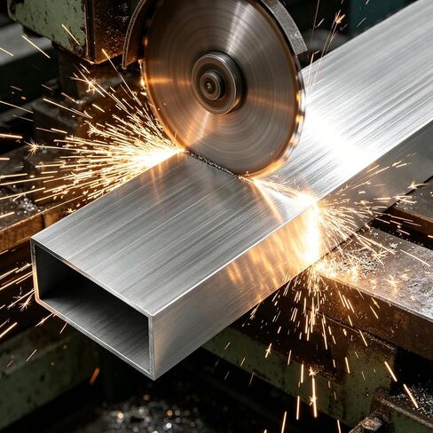4" x 2" x12" Long Structural Square Aluminum Tube, 1/8" Wall Thickness, Seamless Tubing DIY Metal Profile for Industrial or Home Improvement Projects, 1 Pack in Kuwait