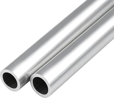1"O.D. 2 Pcs Aluminum Structural Round Tube (.125" Wall), 12 in, Seamless, — Industrial DIY, backyard projects in Kuwait