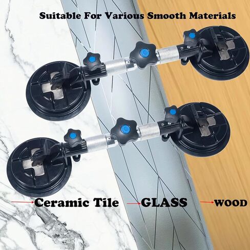 2PCS Seamless Seam Setter 90-270 Degree Adjustable Suction Cup 6Inch | Tile Corner Leveling Tensioner Countertop Leveler for Granite Stone Floor Gap Fixer Seaming Installation Gripper Joiner in Kuwait