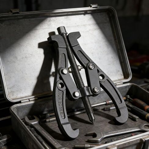 Black 3-Inch Manual Clamp Tool, 1-Piece 1 Ton Pulling Force with 2/3 Jaw Switch and 50-100mm Capacity in Kuwait