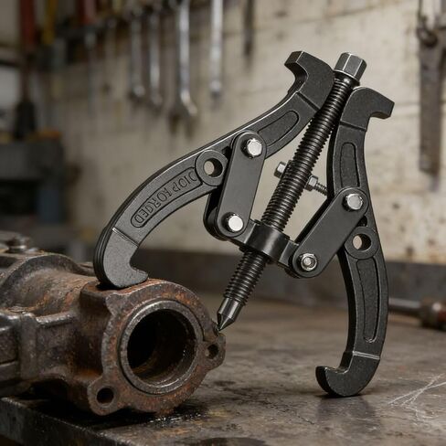 Black 3-Inch Manual Clamp Tool, 1-Piece 1 Ton Pulling Force with 2/3 Jaw Switch and 50-100mm Capacity in Kuwait