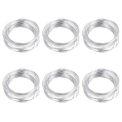 6 Roll DIY Aluminum Craft Wire 5m Length Bendable Anti-Rust Aluminum Wire for Sculpture Making and Bonsai Modeling for Crafting in Saudi Arabia