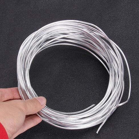 Housoutil 6roll Flexible Aluminum Wire for DIY Crafts Each Bendable Metal Wire for Doll Skeletons Bonsai Flower Shelf Support in Thickness in Kuwait