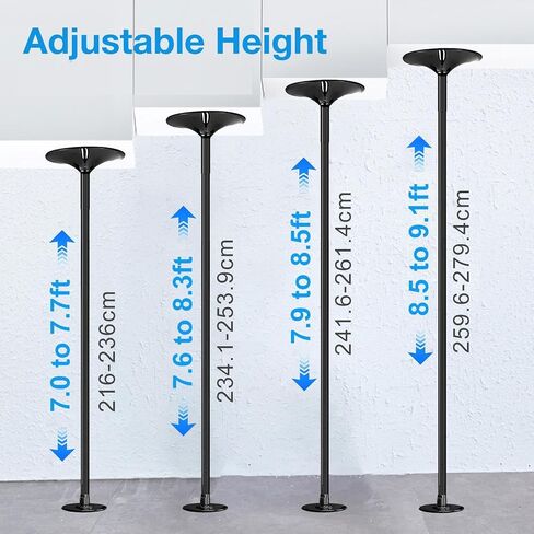 Strip Poles for Home - Removable 45mm Stripping Pole with Extension,Dancing Equipment | for Home, Club, Gym, Pub, Studio in Kuwait