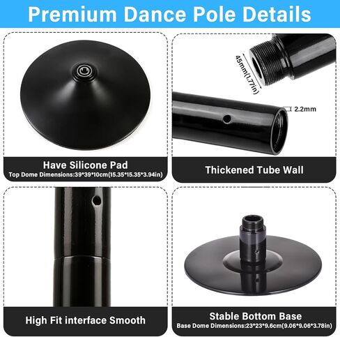 Strip Poles for Home - Removable 45mm Stripping Pole with Extension,Dancing Equipment | for Home, Club, Gym, Pub, Studio in Kuwait