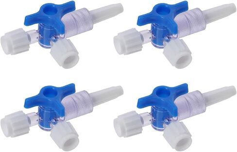 4PCS Ball Valve 3-Way Stopcocks Experimental Research Projects Male Lock Water Valve Disposable Plastic 3-Way Valve Hobbies in Kuwait