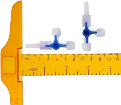 4PCS Ball Valve 3-Way Stopcocks Experimental Research Projects Male Lock Water Valve Disposable Plastic 3-Way Valve Hobbies in Kuwait