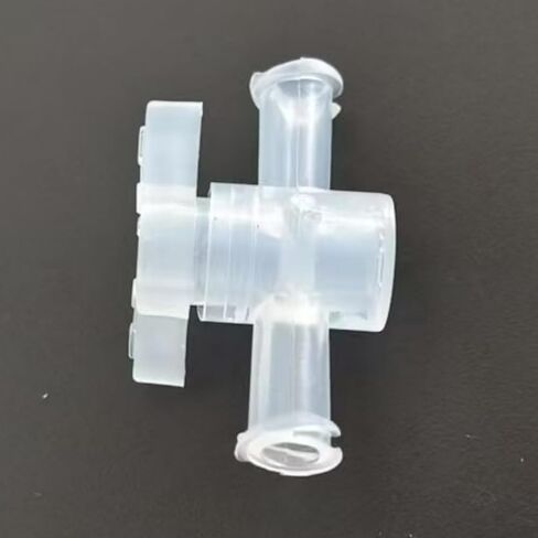 2-Way Stopcock with Female Ends - Pack of 50, Clear PP Material for Controlled Flow Direction in Kuwait