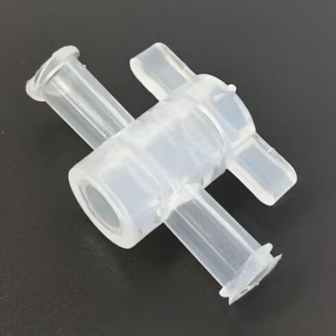 2-Way Stopcock with Female Ends - Pack of 50, Clear PP Material for Controlled Flow Direction in Kuwait