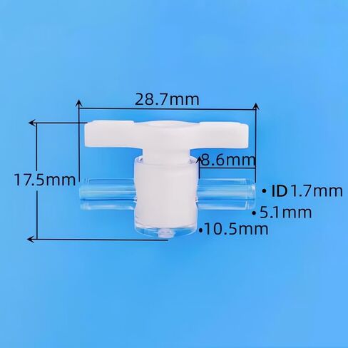 50PCS Reusableplastic 2-Way Stopcock Valve for Laboratory, Food Machinery, Aquarium, and More - Male/Female Connections in Saudi Arabia