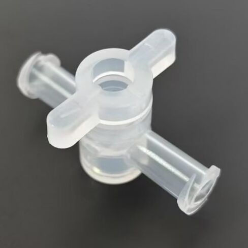 2-Way Stopcock with Female Ends, PP Material, 100-Pack - Precision Flow Control for Laboratory and Industrial Use in Kuwait