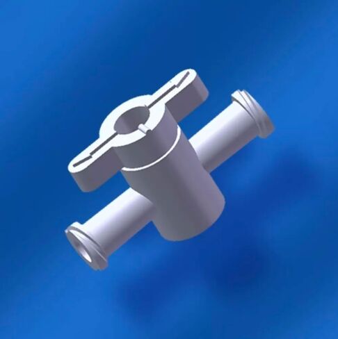 2-Way Stopcock with Female Ends, PP Material, 100-Pack - Precision Flow Control for Laboratory and Industrial Use in Kuwait