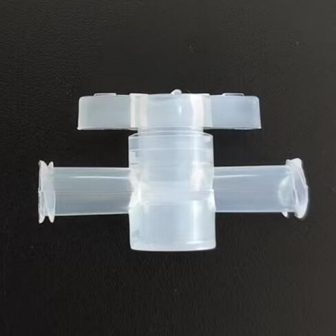 2-Way Stopcock with Female Ends, PP Material, 100-Pack - Precision Flow Control for Laboratory and Industrial Use in Kuwait
