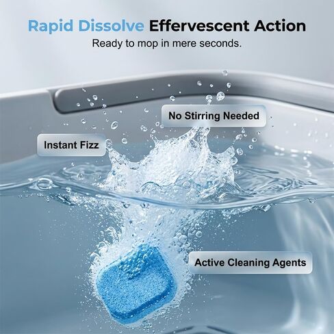 12pcs Floor Cleaner Tablets Hard Floor Cleaner Tablets Pre-Measured Dissolvable Cleaning Solution for Multiple Hard Floors, Tile, Vinyl, Hardwood, Compatible with Robot Mops & Wet/Dry Vacuums in Kuwait