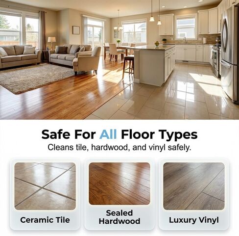 12pcs Floor Cleaner Tablets Hard Floor Cleaner Tablets Pre-Measured Dissolvable Cleaning Solution for Multiple Hard Floors, Tile, Vinyl, Hardwood, Compatible with Robot Mops & Wet/Dry Vacuums in Kuwait