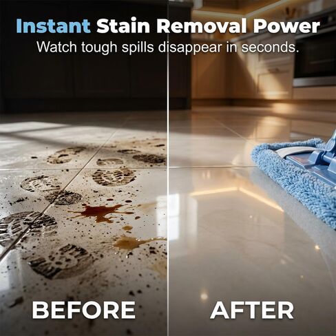 12pcs Floor Cleaner Tablets Hard Floor Cleaner Tablets Pre-Measured Dissolvable Cleaning Solution for Multiple Hard Floors, Tile, Vinyl, Hardwood, Compatible with Robot Mops & Wet/Dry Vacuums in Kuwait