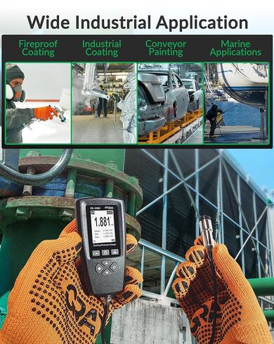 Coating Thickness Gauge CM-208Z – 0-3000µm (0-120 mils) Industrial Paint Thickness Meter, 0.001mil Resolution, External Probe, Fe/NFe Auto Detection, USB Data Export in Kuwait