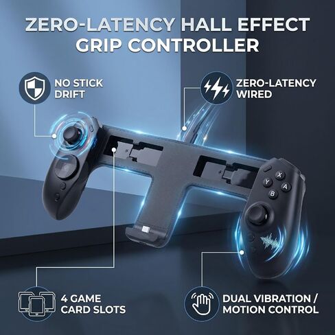 Wisoqu Hall Effect Grip Controller, for 2 with Latency Wired Connection, Anti Stick Drift, Modular Key Covers in Saudi Arabia